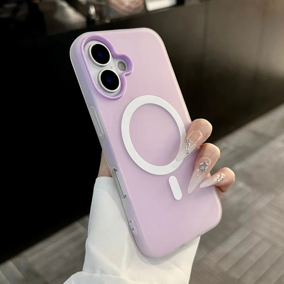 iPhone 16 OIL MAG cases - candle transparent double layer case￼￼