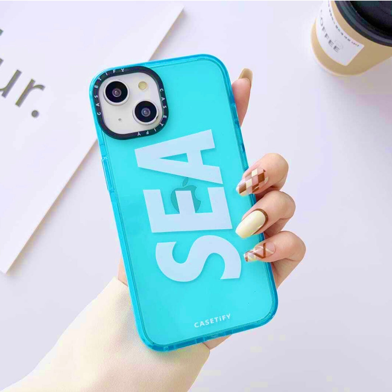 iPhone 15 SEA Back Cover | Full Camera Protection | raised Edges | Super Soft Silicone | Back Case | Sea case for iPhone & Android
