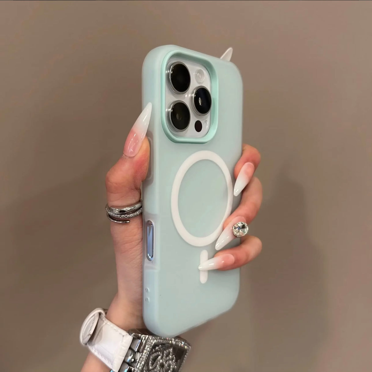 iPhone 16 pro max Oil Mag case | double layer case ￼