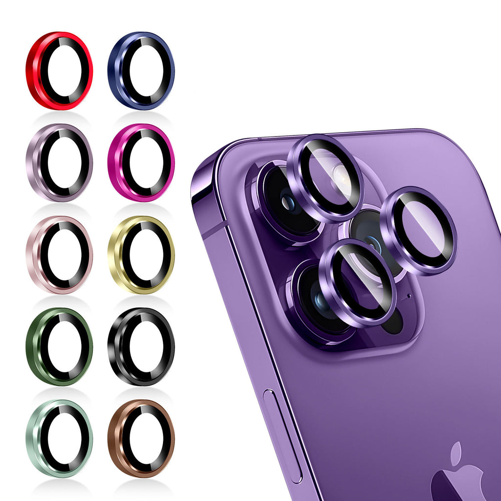 Aluminum Alloy Camera Protective Film Color Lens Tempered Glass Screen Protector for iPhones Lens Protector